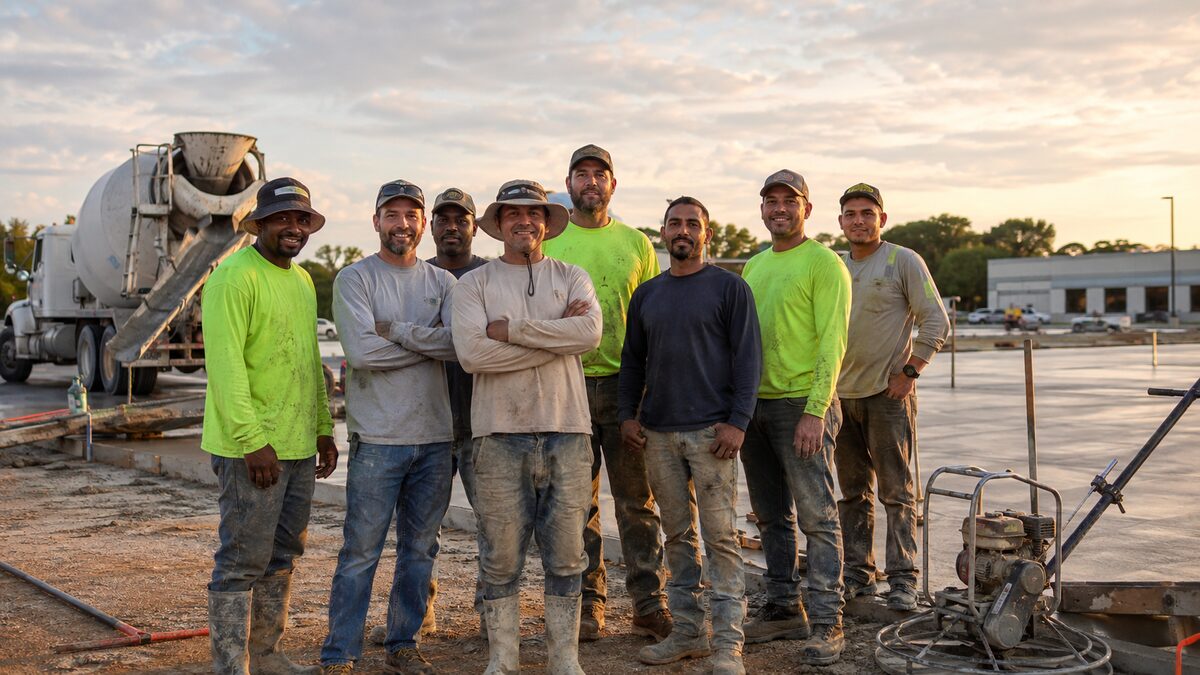 Concrete Contractors field service team using The AC People operations platform