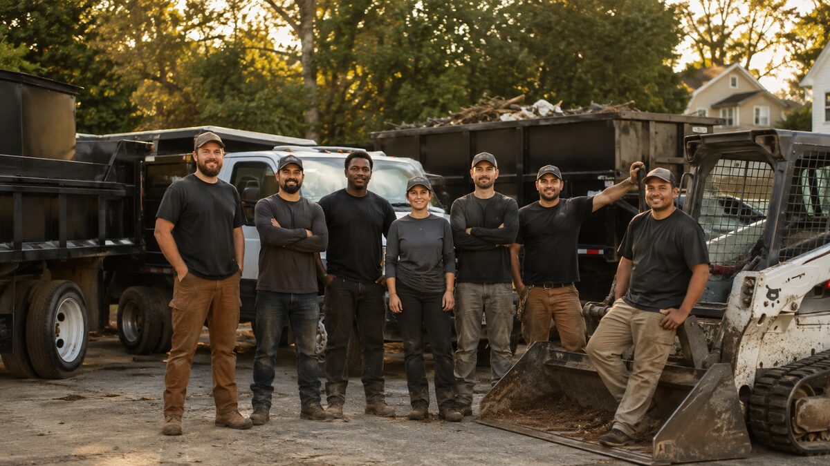 Debris Hauling field service team using The AC People operations platform