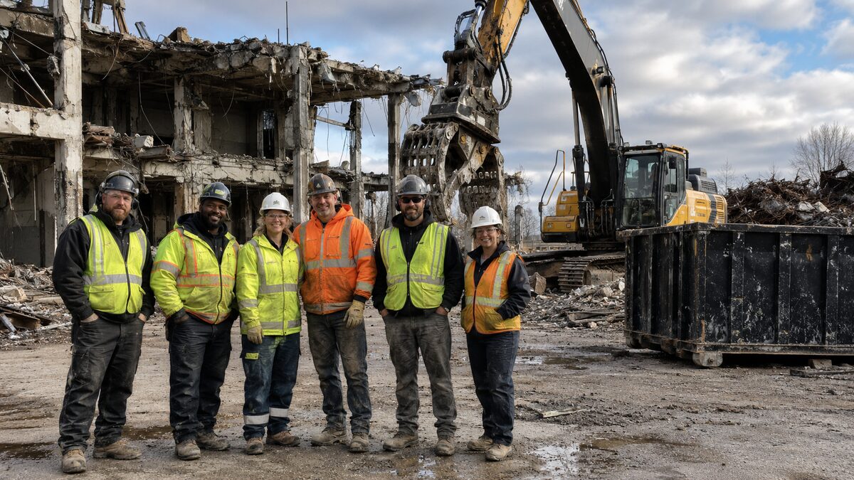 Demolition Contractors field service team using The AC People operations platform