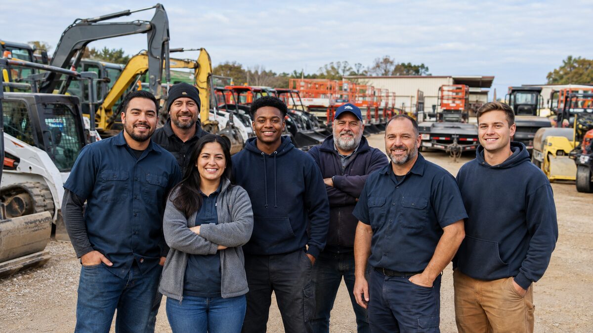 Equipment Rental field service team using The AC People operations platform