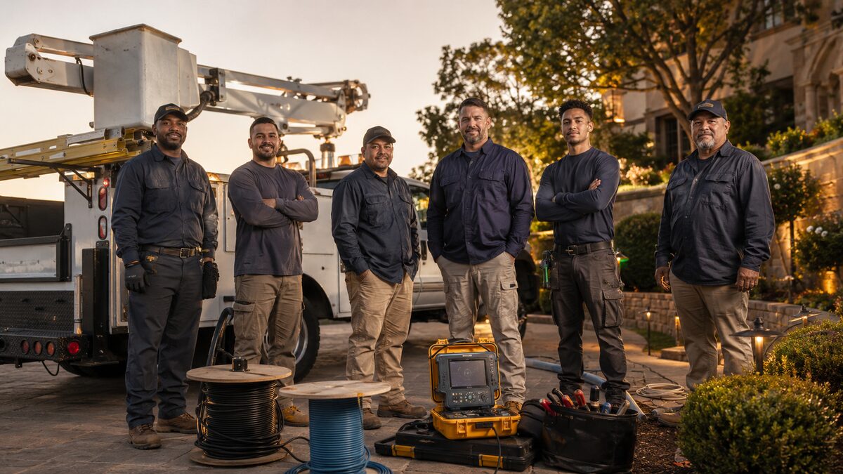 Exterior Lighting field service team using The AC People operations platform