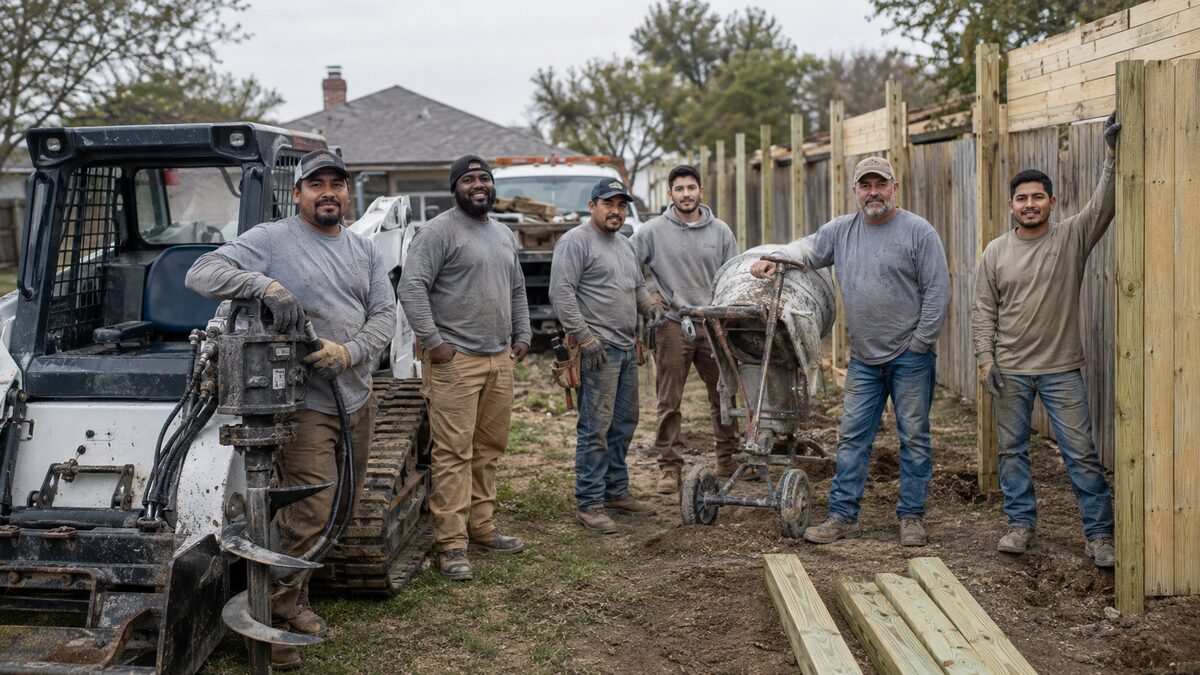 Fencing Contractors field service team using The AC People operations platform