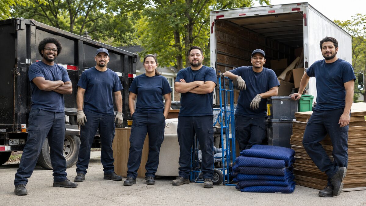 Junk Removal field service team using The AC People operations platform