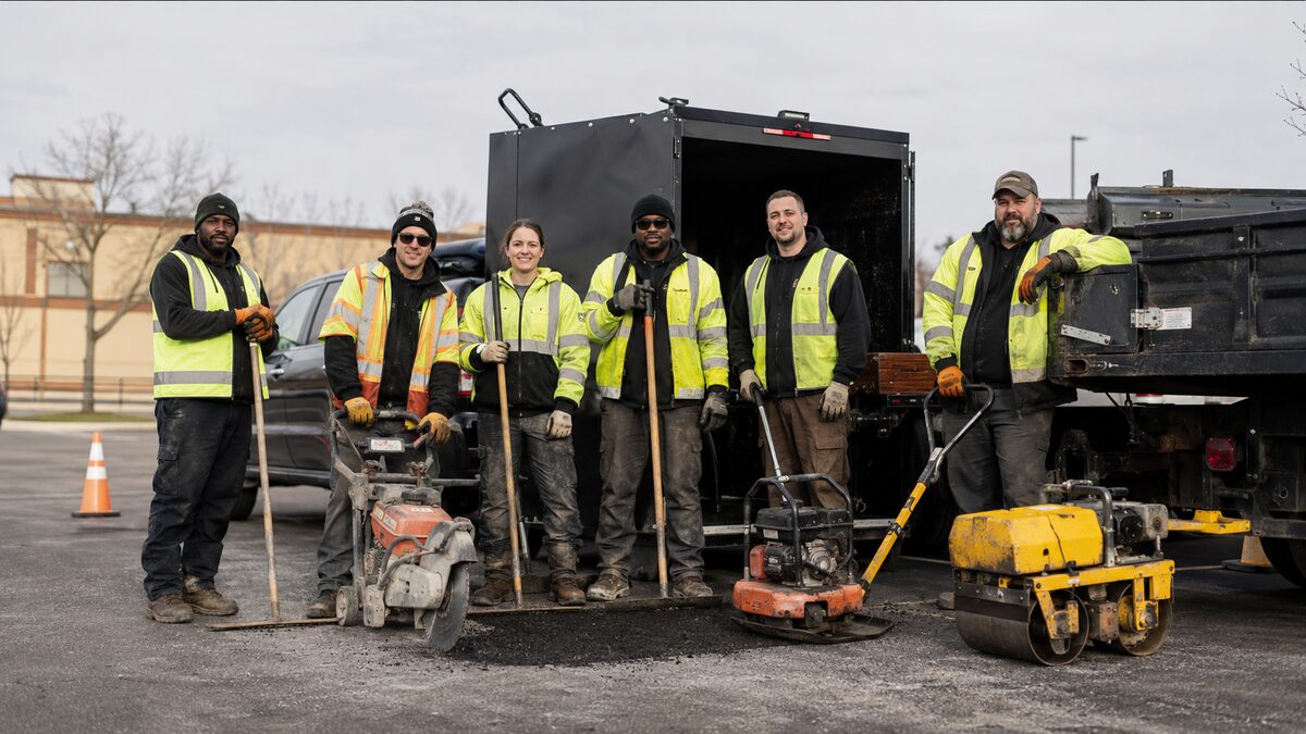 Pothole Repair field service team using The AC People operations platform