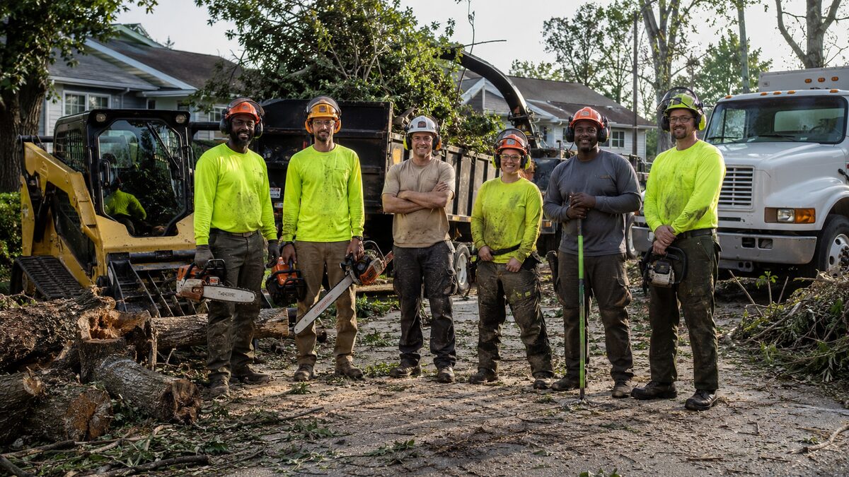 Storm Cleanup field service team using The AC People operations platform